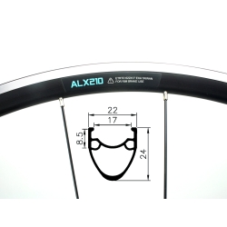 Koła szosa 28 AlexRims ALX210 Tubeless Ready