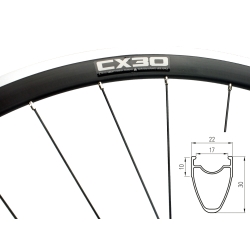 Koła szosa AlexRims CX30, Novatec A291 F482 Tubeless Ready