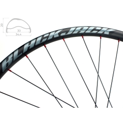 Koła 29 Blackjack SL30 Novatec XD601SB XD602SB 15x110 12x148 czerwone (ARED)